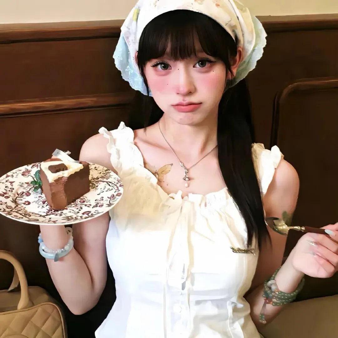 茜色少女